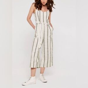 APRICOT White and Blue Sleeveless Jumpsuit with Tie Belt
BIN #1​​